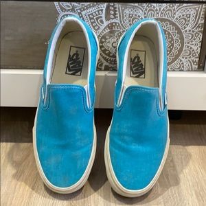 VANS slip ons - turquoise